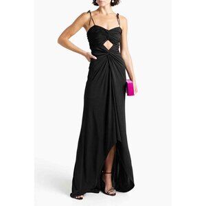 NWT Cinq a Sept black Cut-Out Hi-Low Harlin Evening Gown